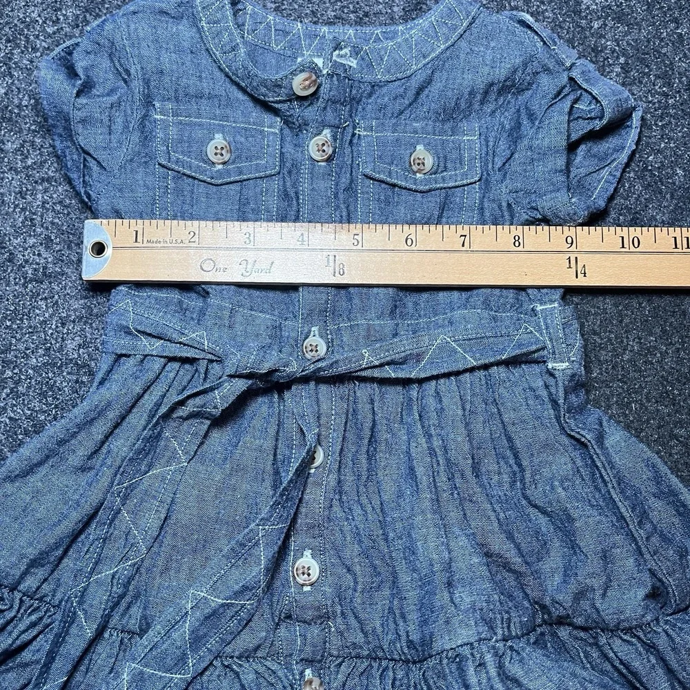 Ralph Lauren Short Sleeve Denim Dress with Diaper‎ Cover Girls 9 months